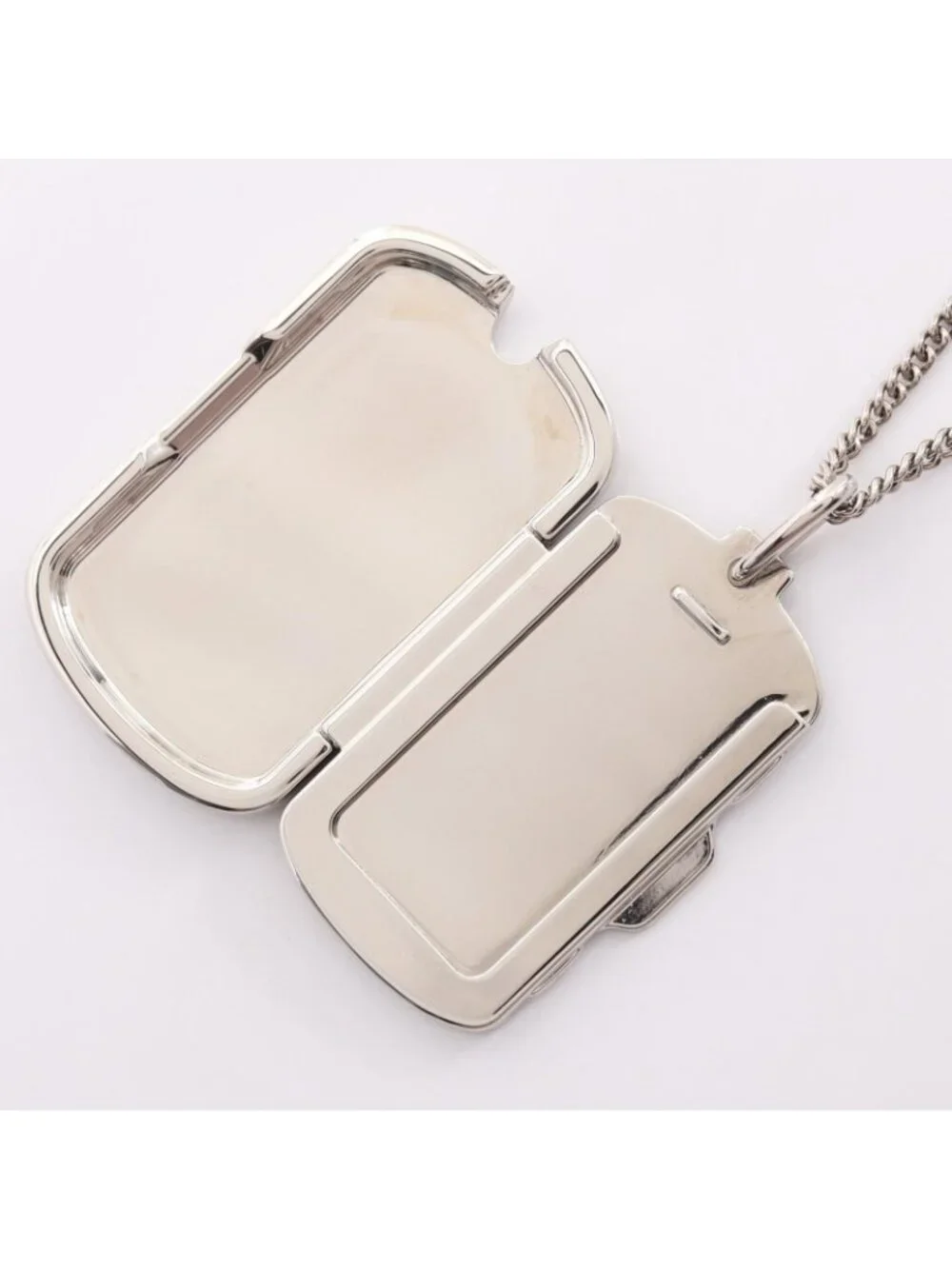 Louis Vuitton Necklace Locket Monogram Silver